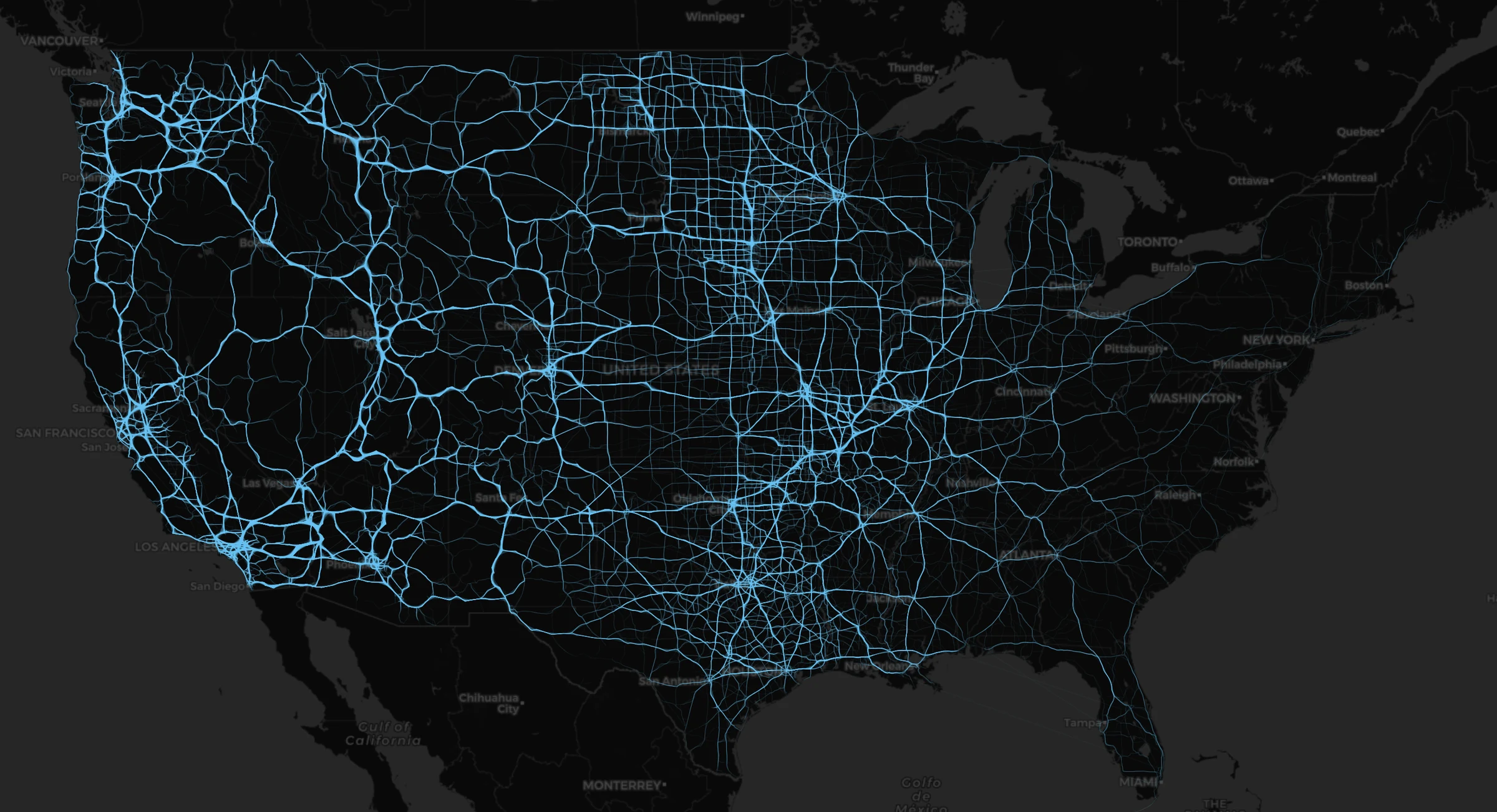 Nationwide vessel movement map